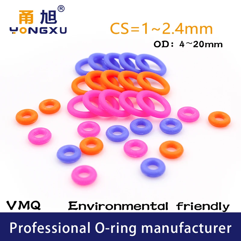 Multicolor Silicone Rubber O-Rings 30PCS/Lot