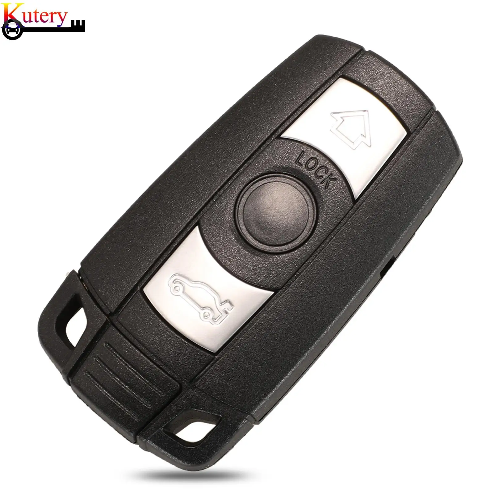 

jingyuqin Key Shell For BMW 1 3 5 6 7 Series E60 E61 E90 E91 E92 X5 X6 3Buttons With Uncut Blade Remote Smart Car Key Case Cover
