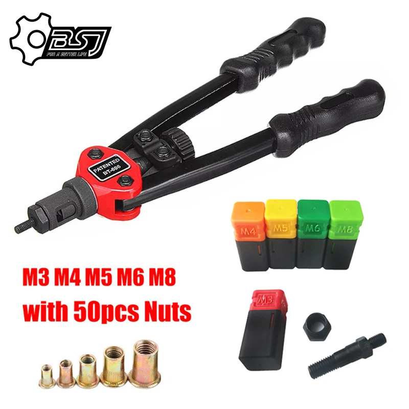 Hand Tools Heavy Duty Hand Rivet Riv Nut Tool Threaded Riveter Gun Ergonomic Metal Mandrel money