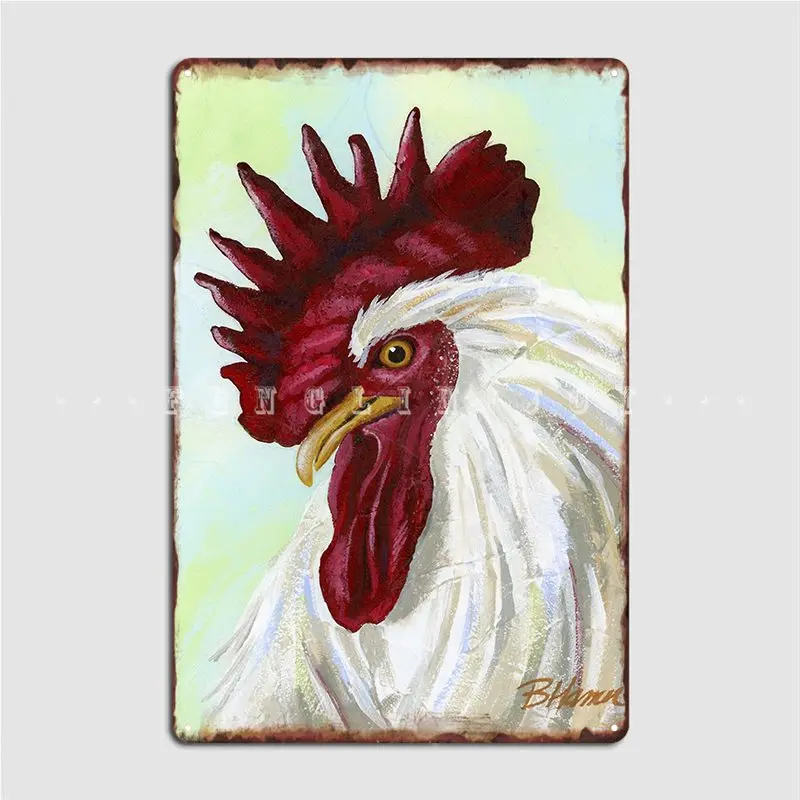 

Roger The Rooster Metal Sign Plaques Kitchen Design Cinema Living Room Tin Sign Poster
