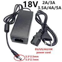 Adaptador de corriente Universal a 18 voltios, fuente de alimentación de 18 V, CA, CC, 2A, 3A, 3,5a, 4A, 5A, CA 100V, 220V