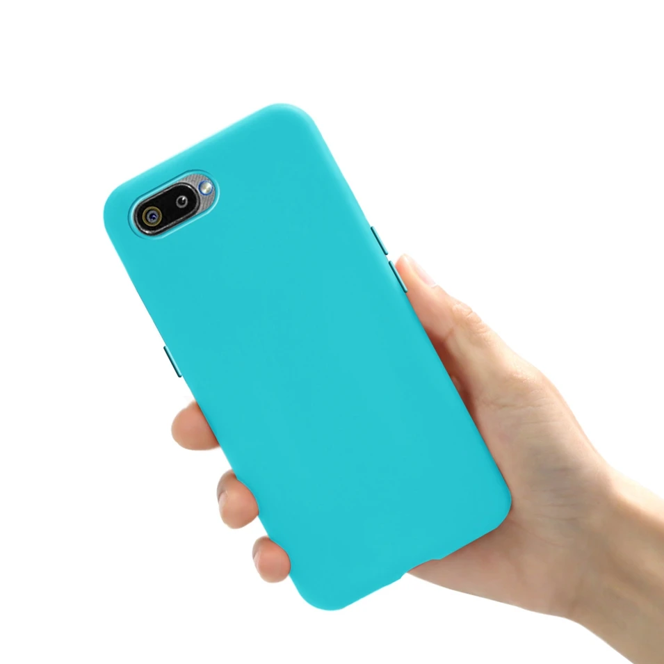 oppo phone cases For OPPO A1K Phone Case Realme C2 Cover Colored Silicone Soft Coque For OPPO A1K RMX1941 A1K A1 k CPH1923 Funda RealmeC2 6.1" oppo flip cover