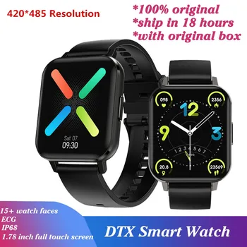 

DTX 1.78 inch HD Screen IP68 Waterproof Heart Rate Monitor Fitness SmartWatch Health Blood pressure Sport Pedometer blood oxygen