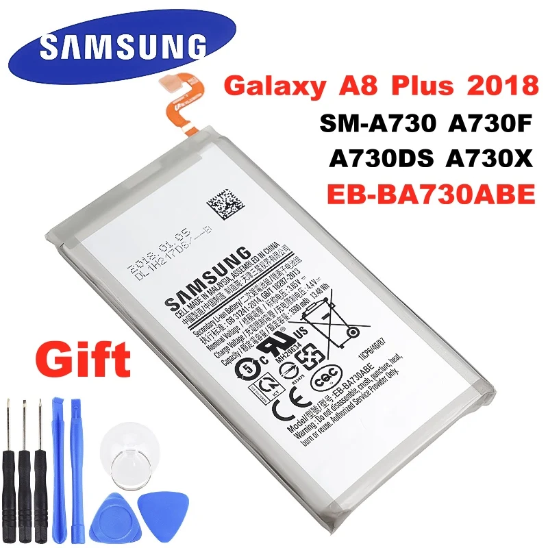 SAMSUNG оригинальный EB BA730ABE аккумулятор 3500 мАч для Samsung Galaxy A8 Plus + (2018) SM A730 A730F A730DS A730X Инструменты|Аккумуляторы