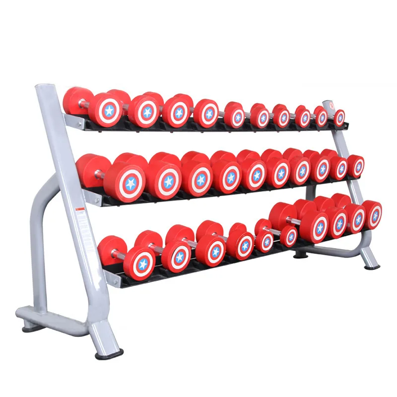 Gym 3layer 15 Pairs Stable Dumbbell Rack Indoor Hexagonal Dumbbell