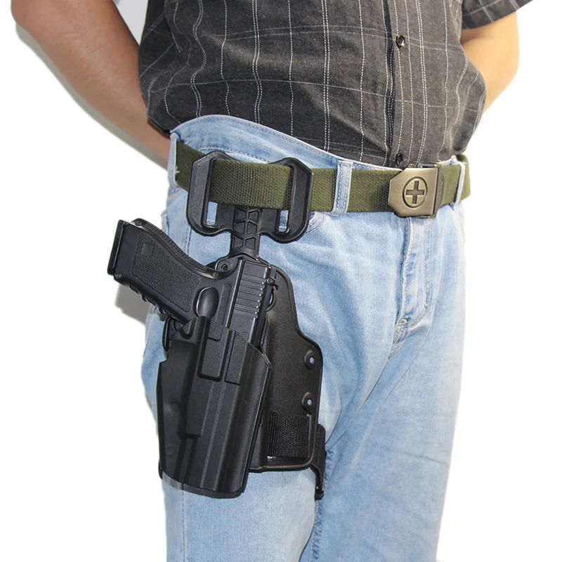 Тактический падения нога кобура для пистолета Беретта M92 Glock 17 19 CZ75 Телец PT840 HK USP SIG