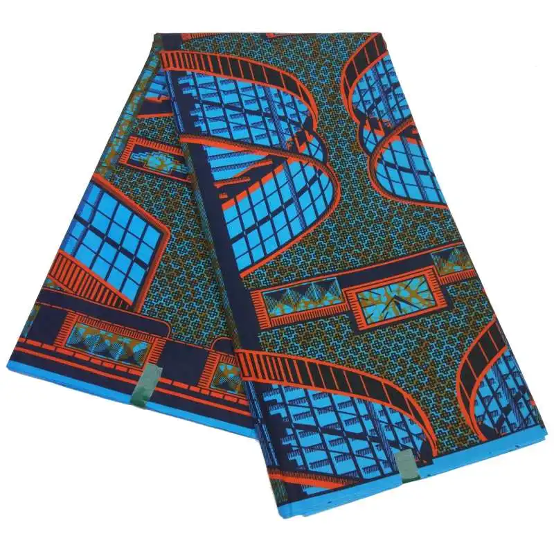 Полиэстер африканская восковая печатная ткань из Анкары и Нигерии мягкий воск высокое качество африканская ткань для вечерние платья - Цвет: as picture