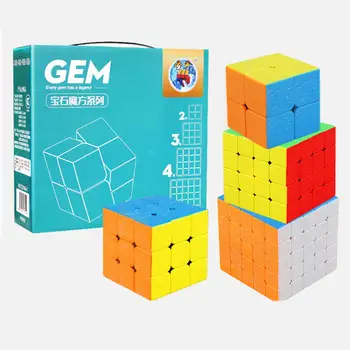 

GEM Speed Cube Set 2x2 3x3 4x4 5x5 Magic Puzzle Cube Set Educational Toys