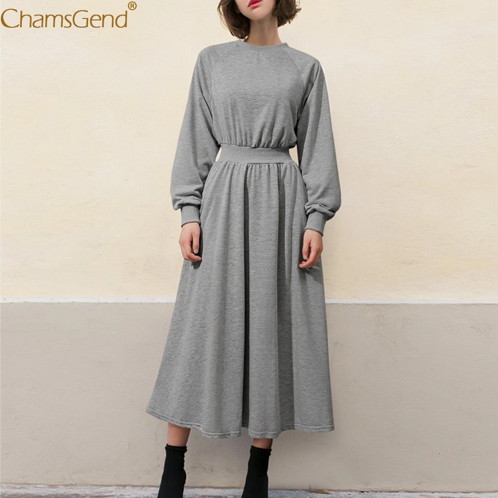 Solid Loose Pullover Long Sleeve Dresses Woman Party Night Maxi Dresses Loose Casual Autumn Dress Sweatshirt Thin Dress Sept Solid Loose Pullover Long Sleeve Dresses Woman Party Night Maxi Dresses Loose Casual Autumn Dress Sweatshirt Thin Dress Sept