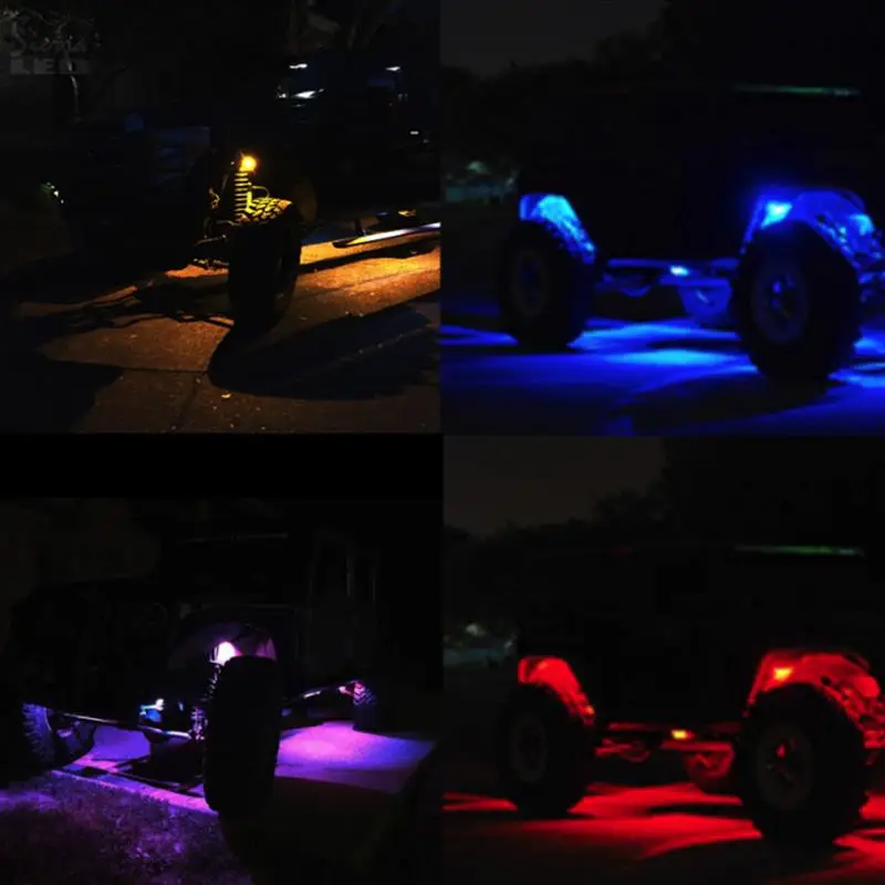 Водонепроницаемый RGB светодиодный светильник s Bluetooth многоцветный неоновый светодиодный светильник комплект для джипа грузовика автомобиля внедорожника светящийся Трейл Rig неоновый светильник s