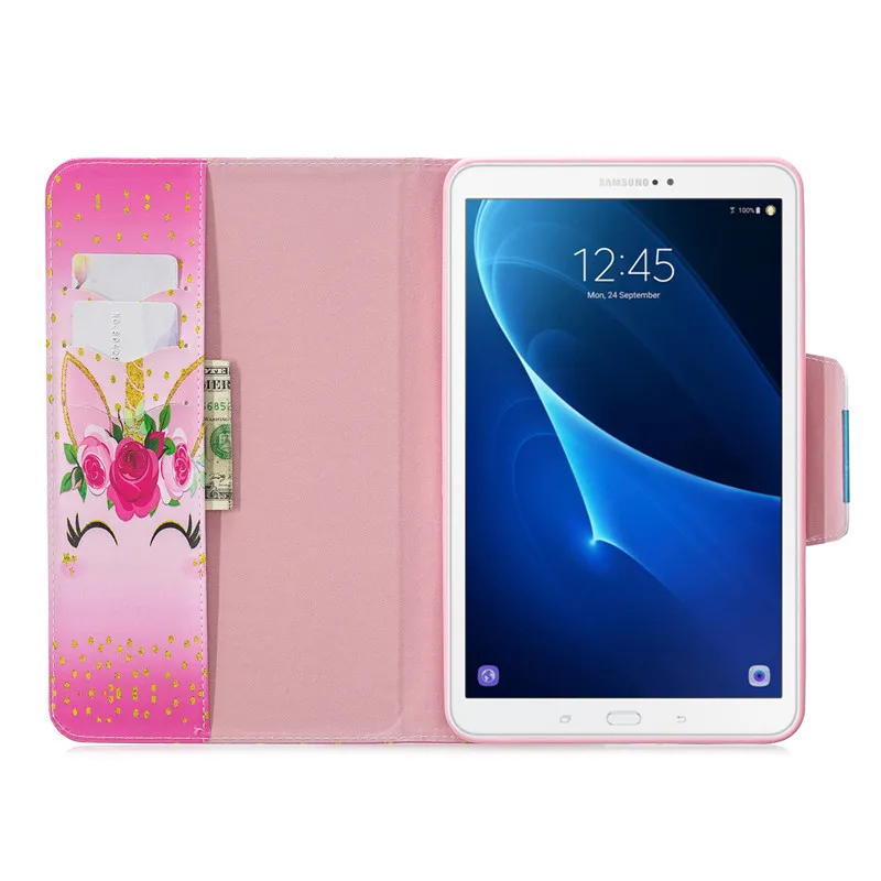 Wekays For Samsung Tab A6 10.1 Cartoon Unicorn Leather Case For Samsung Galaxy Tab A6 A 6 2016 10.1 T585 T580 T580N Cover Cases