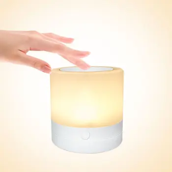 

Led Color Changing Atmosphere Night Light Touch Control Induction Dimming Light Smart Bedside Lamp Dimming Color Charging