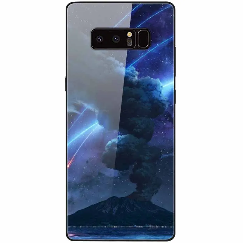 cute phone cases for samsung  Tempered Glass Cover For Samsung Note 8 Case Note9 Hard Protective Funda For Samsung Galaxy Note 10 Plus 9 Cases Luxury Bumper kawaii phone case samsung Cases For Samsung