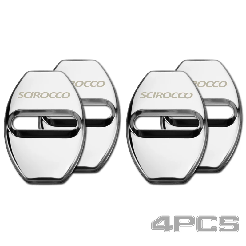 silver 4 шт. авто защита для дверного замка Крышка для Volkswagen VW Polo Scirocco CC GOLF 6 7 Tiguan аксессуары - Цвет: silver