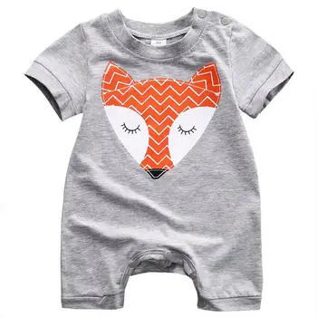 

New Newborn Baby Bodsuit Boys Girls Fox Bodysuit Romper Jumpsuit Outfit Clothes Infant Clothing Set