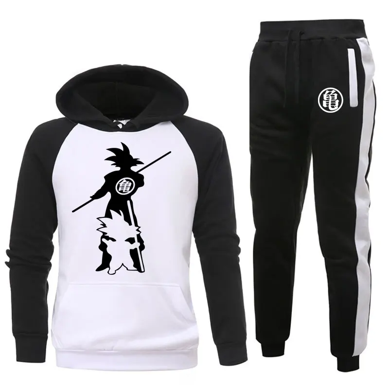 

men's monkey king cartoon Hoodie set cartoon Sweatshirt new spring and autumn top Hoodie set Dragon Ball casual sportswea