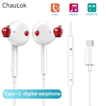 

Type C Earphone with Microphone Wired USB C Digital Earbuds DAC In-Ear USB C Headsets for Pixel 2 3 XL Samsung Huawei Xiaomi HTC