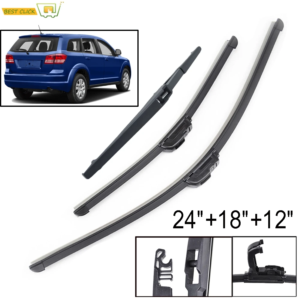Xukey Premium All-Weather Windshield & Rear Wiper Blades Set