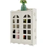 Fashion Bathroom Shelf  Wood-plastic Waterproof Cosmetic Storage Cabinet Wall Mounted Type 3