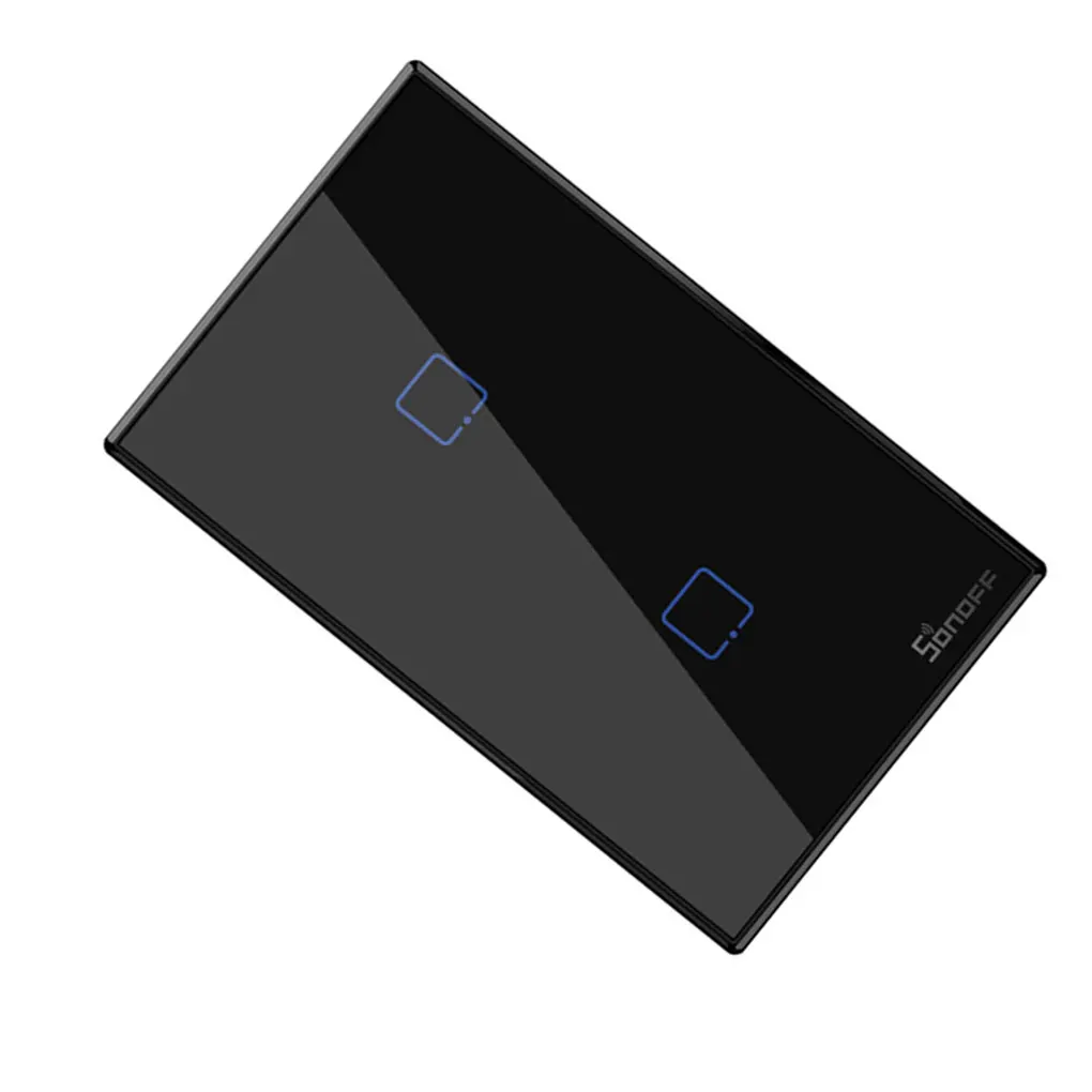 Интеллектуальный выключатель света SONOFF T3US1C-TX 1/2/3 RF Дистанционное управление Wi-Fi панель переключения Совместимость с Alexa Google Home US Стандартный
