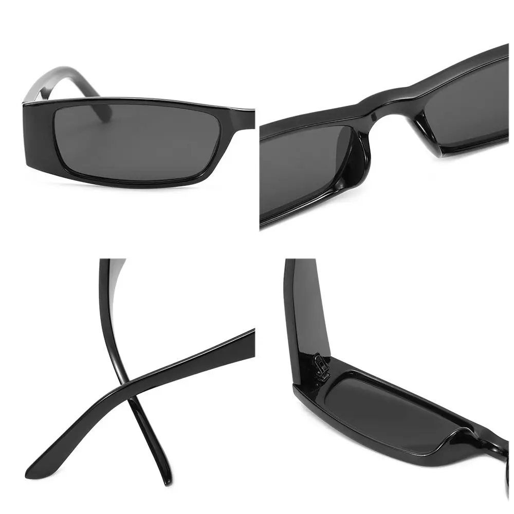 New Arrivals Square Eyewear Women's Fashion UV400 Retro Sun Glasses Rectangle Small Frame Narrow Sunglasses_voghion.com