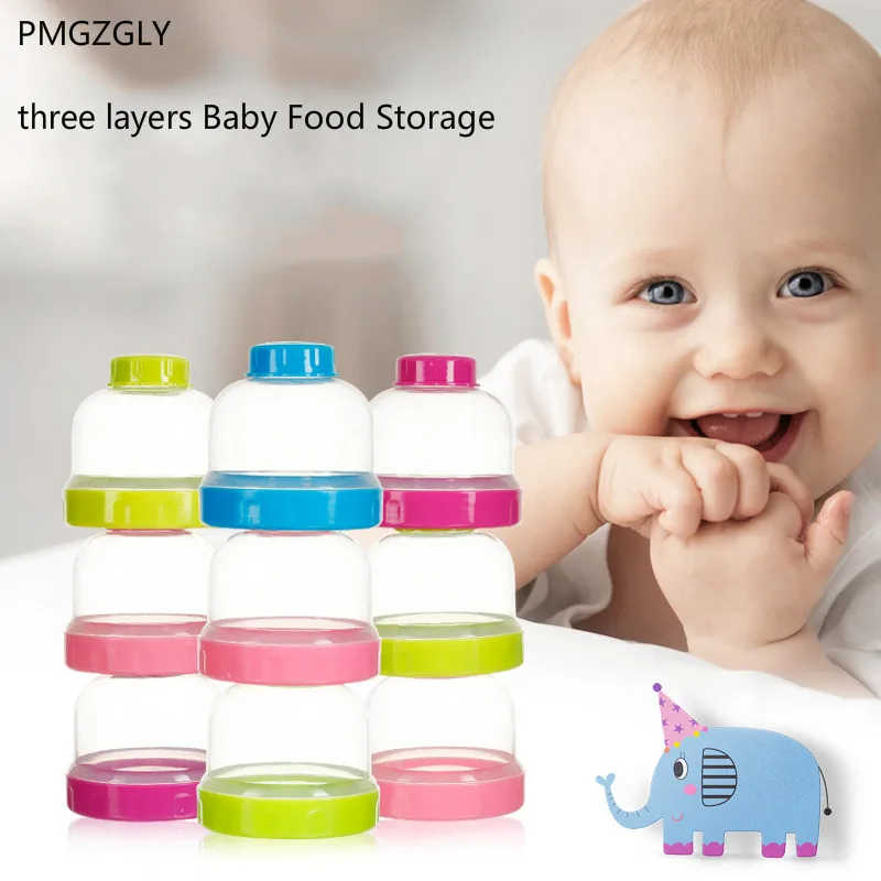 Трехслойный контейнер для детского питания Съемный большой емкости герметичный портативный молочный емкость для порошка коробка для младенцев формула хранения молока