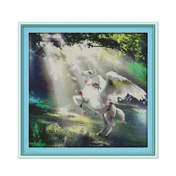 

Joy Sunday Cross Stitch Kit The Keeper of The Forest Patterns 14CT 11CT Printed Cross Stitch Handmade Embroidery Needlework Sets