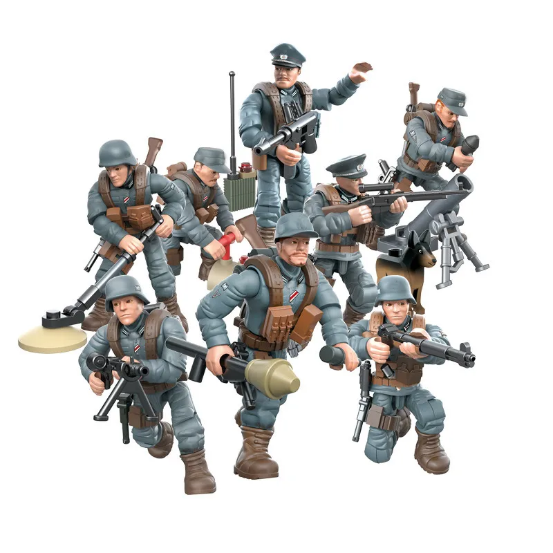 Новая военная армия Второй мировой войны WW2 полиция SWAT Солдат фигурки аксессуары строительные блоки кирпичи игрушки для детей