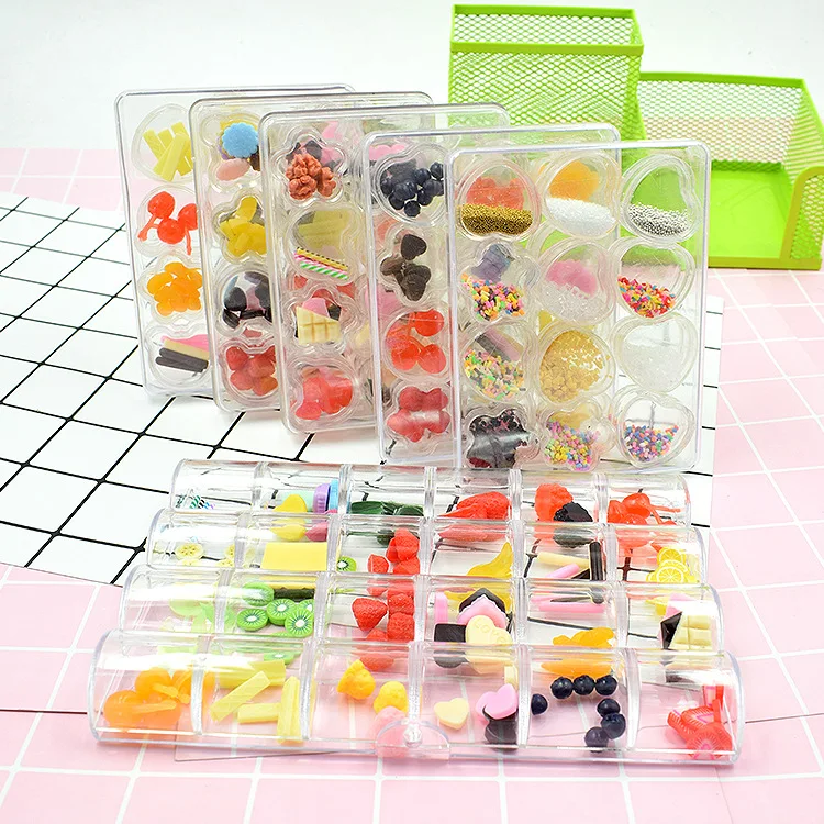 

[New Style Candy Toy Accessories Set Combination] Transparent Acrylic Box 12 Small DIY Candy Toy Accessories