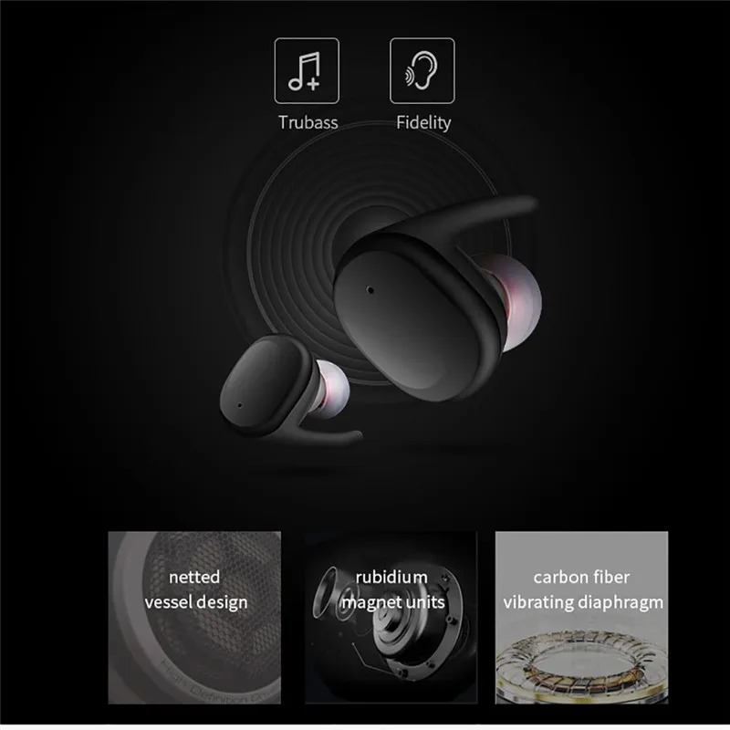 Водонепроницаемые Bluetooth V5.0 наушники, беспроводные наушники, стерео Спортивные Беспроводные наушники, гарнитура, 300 мАч, мощность для IPhone, Xiaomi