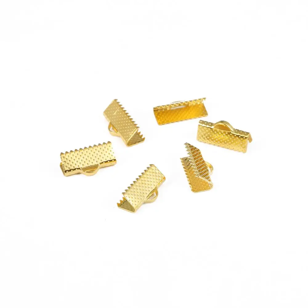 Cord Connectors Crimp End Beads Buckle Tips Clasp Cord Flat Cover Clasps For Jewelry Making Findings Diy Necklace Bracelet 