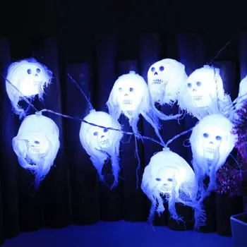 

Halloween Party 2m LED Colorful Light Cosplay Party Skull Shape Funny Personality String Lights