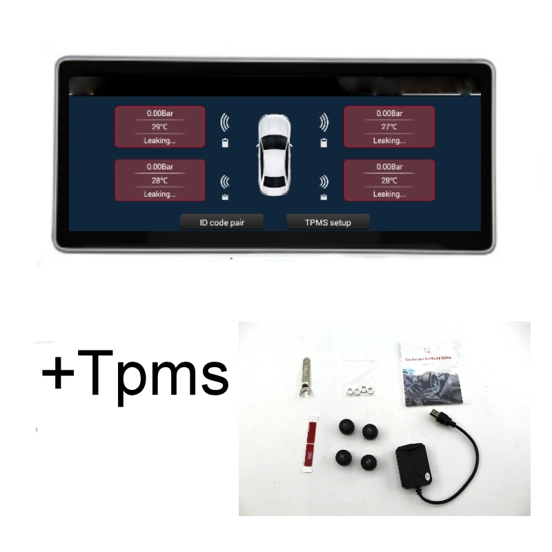 Liandlee автомобильный мультимедийный плеер NAVI 10,25 дюймов для Audi Q7 4L 2007~ CarPlay TPMS Радио Стерео gps навигация - Цвет: Add Tpms