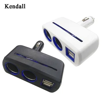 

Portable Adjustable 2 Cigarette Lighter Splitter Car Charger Dual USB Socket Power Adapter for Apple iPhone Samsung Huawei Xiaom