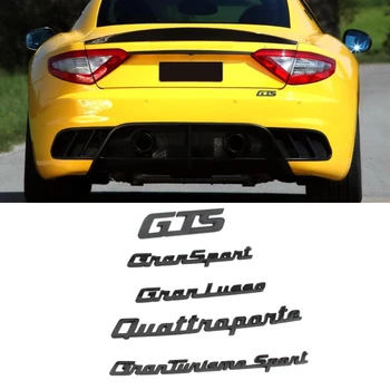 

For Maserati GTS Gransport Granlusso Quattroporte Grantuanismo Sport Logo Car Stickers Styling ABS Emblem Trunk Fender Badges