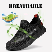 Men's Breathable Steel Toe Work Sneakers