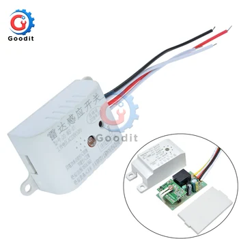 

220V 50Hz Microwave Radar PIR Motion Sensor Switch IR Infrared Human Body Induction Detector Controller Automatic for LED Lamp
