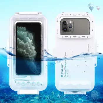

PULUZ Underwater Diving Protector Case 45M Depth Waterproof Anti-Vibration Phone Diving Case for iPhone 11/XR/X iOS 13.0 Above