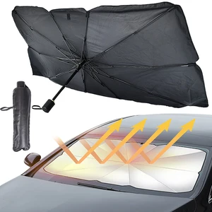 Image 1 - Araba güneş gölge koruyucu şemsiye otomatik ön cam güneşlik kapakları İç cam kapak koruma ön cam aksesuarları