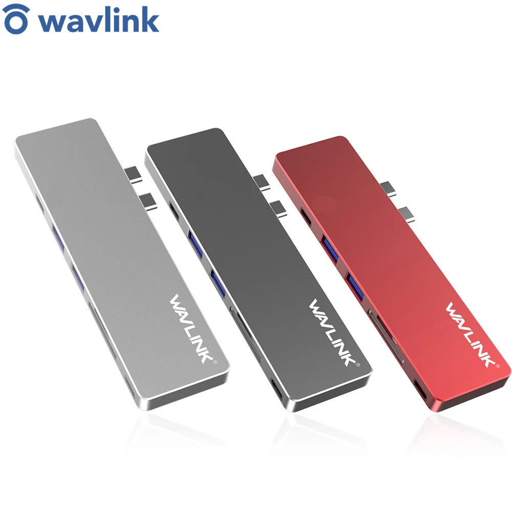 Wavlink портативный usb-хаб с двумя портами USB C к HDMI адаптер 4K видео 3 0 концентратор Тип