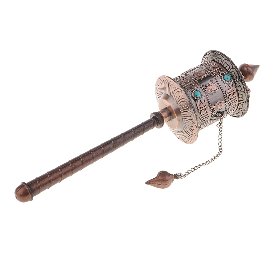 Ruota Preghiera Tibetan Hand Buddhist Fatto A Mano Per Religious Collezionism Nepal Buddhist Prayer Wheel Shaking Handmade