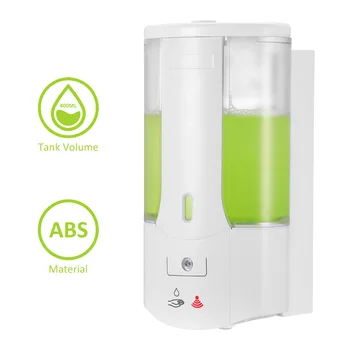 

400mL Liquid Soap Dispensers Automatic Sensor Hand-Free Soap Dispenser Shampoo Bathroom Wall Mounted Dispenser