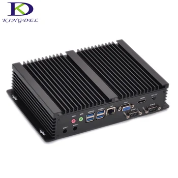 Günstig Industrie Fanless Mini PC 4K Dual Screen VGA + HDMI Intel Core I7 8550U I5 I3 Linux Computer Nuc Micro Computador LAN 2COM Ports