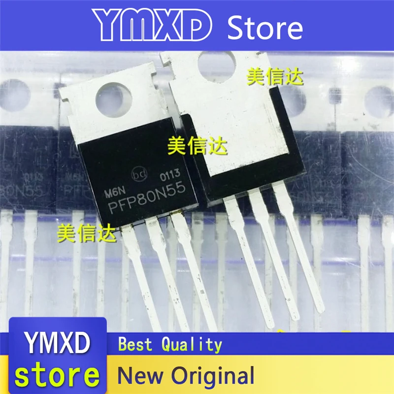 10 шт./лот новый оригинальный PFP80N55 STP80NF55 55В 80 полевой эффект трубы TO220 и триодов в
