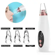 6 в 1 Электрический удаления черных точек вакуумный акне экстрактор лица пор очищающее средство от акне зерна для удаления, всасывающий спа красота уход за кожей