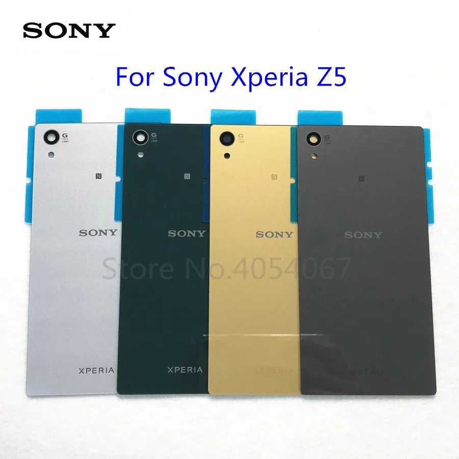 Стекло батарейный Корпус задняя крышка для Sony Xperia Z5 E6603 E6633 E6653 E6683 запасные части задняя дверь Чехол Крышка