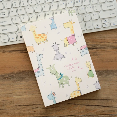 giraffe Новые милые животные студентов записная книжка, цветные внутри бумаги планировщик дневник прекрасный канцелярский подарок - Цвет: giraffe