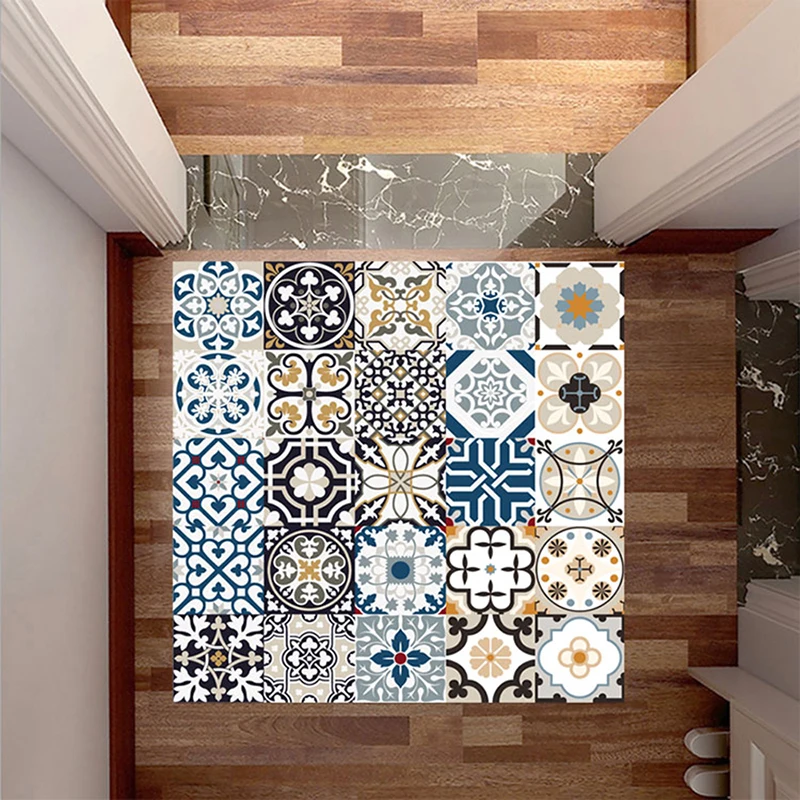 30Pcs PVC Waterproof Self-Adhesive Wall Stickers Moroccan Style Furniture Kitchen Bathroom Floor Decorative Tile Stickers 30Pcs PVC Waterproof Self-Adhesive Wall Stickers Moroccan Style Furniture Kitchen Bathroom Floor Decorative Tile Stickers