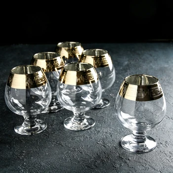 

Set of brandy glasses 400 ml "Versace Gold", 6 pcs