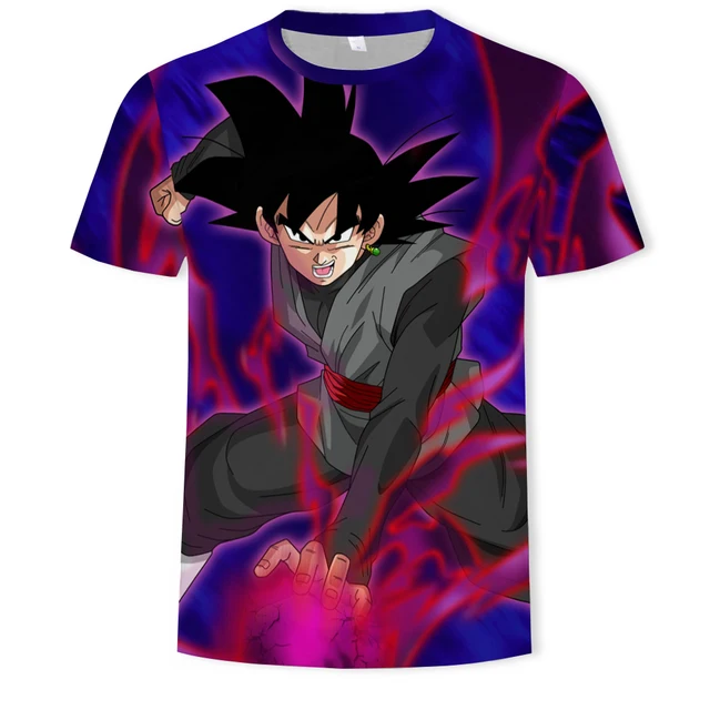 New Men's Summer Short Sleeve Round Neck T-shirt Fashion 3D Printing Dragon Ball Series New Men's Tops Parent-child Wear DD052